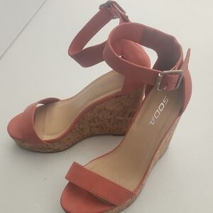 Soda Women's Coral Wedge Sandals